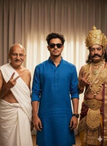 Mahatma gandhi ravan gemini prompts 2025