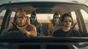 Bhagwan ji car driving video editing prompt